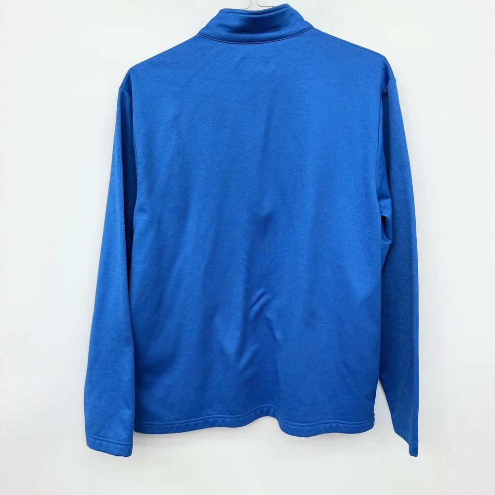 Callaway Mens Blue 1/4 Zip Fleece Lined Pullover Jacket Size Large Golf Active